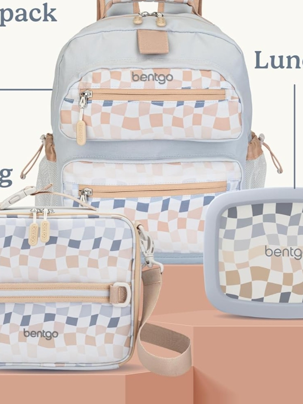 BENTGO Checker Gradient Backpack Bundle